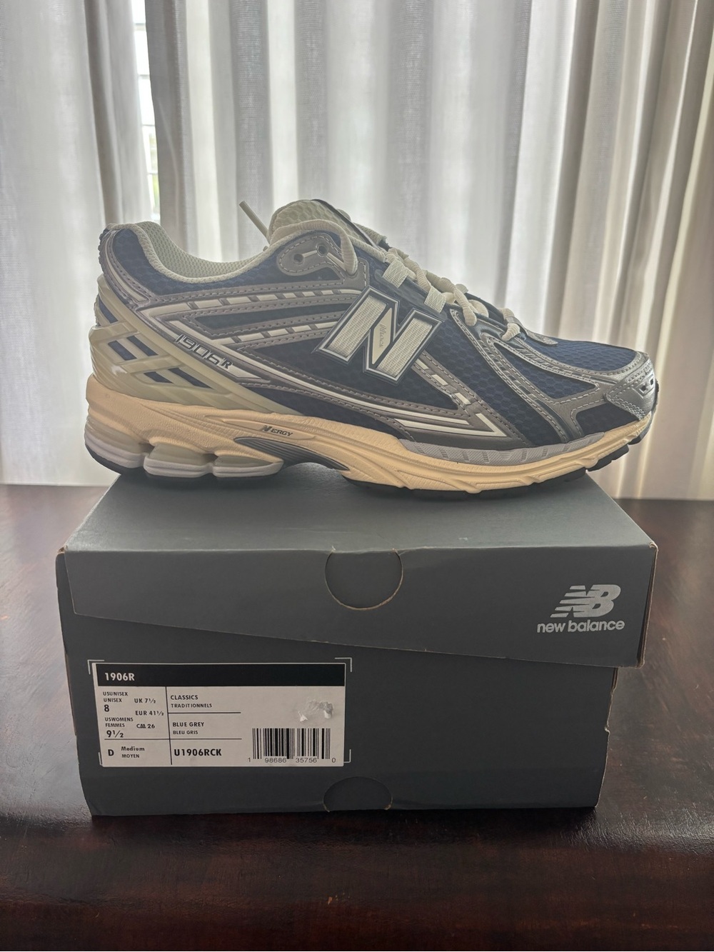 New Balance Men's Navy and Cream 1906R Athletic Sneaker